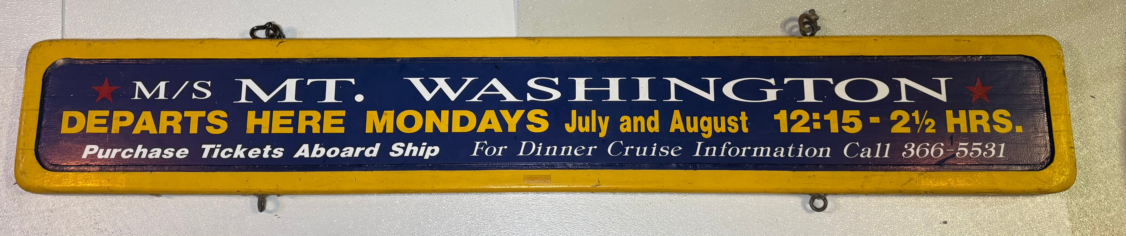 Peak Season Departure Sign