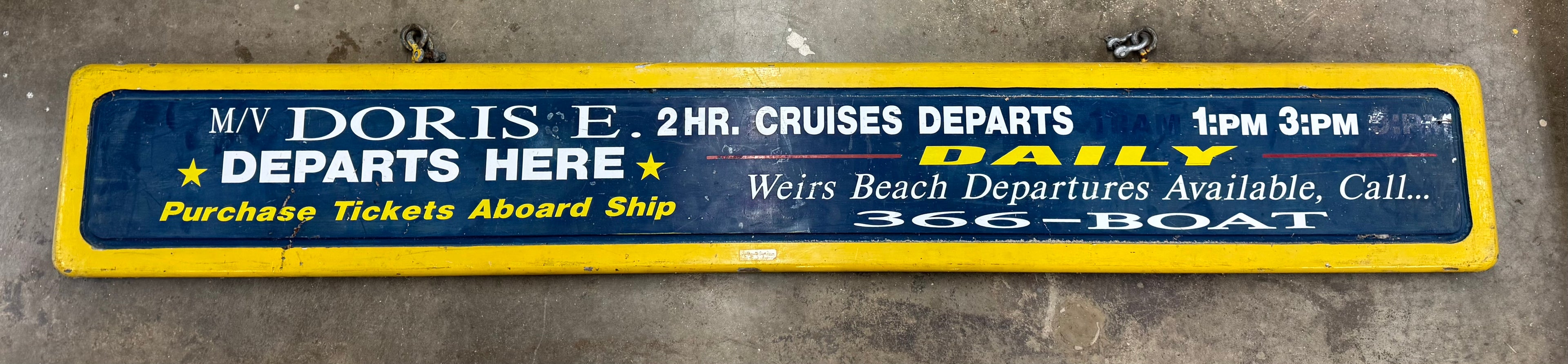 M/V Doris Meredith Departure Sign